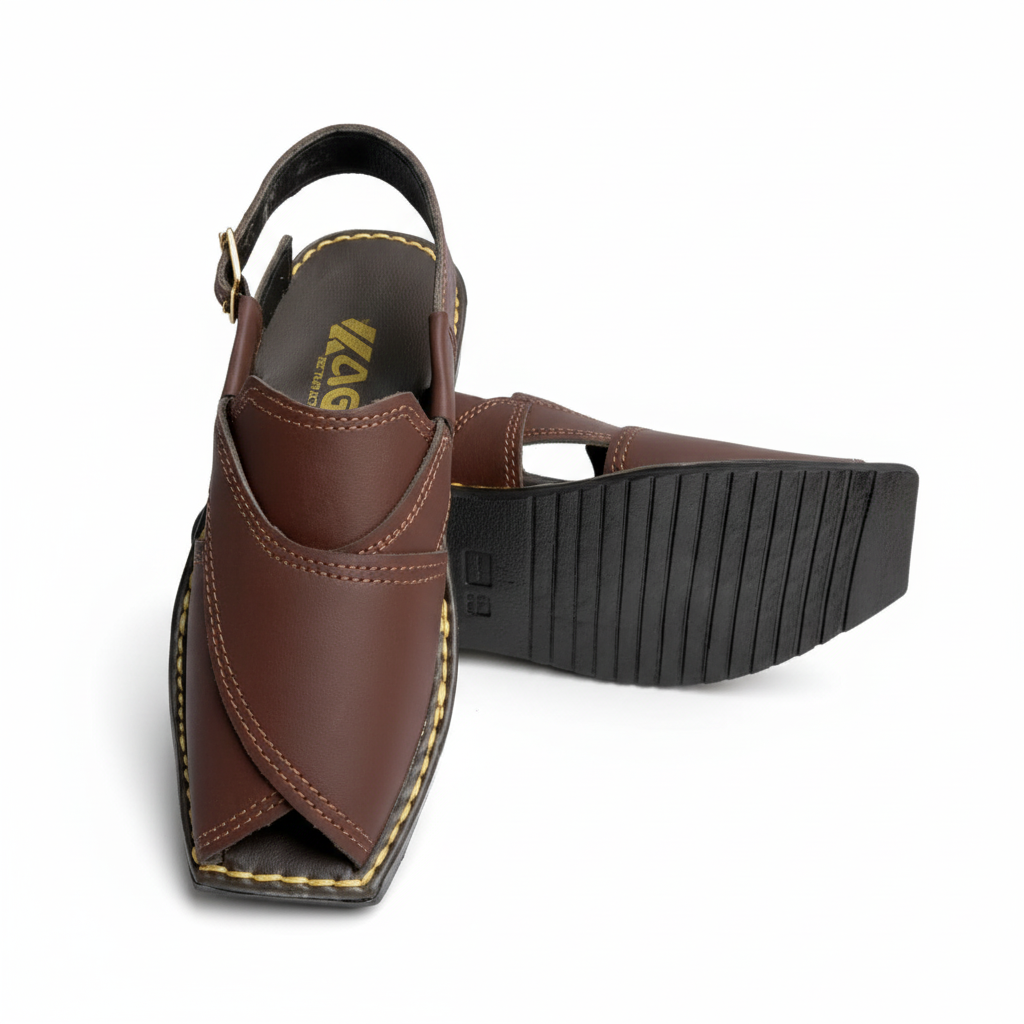 Men’s Comfortable Camel Peshawari Sandal.